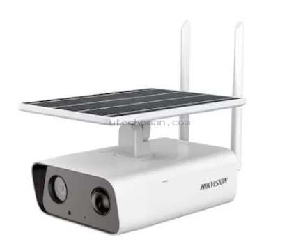 Hikvision 4MP Solar Powered Security Camera Setup, Efficient H.265+ Video Compression, Water and Dust Resistant, 850 nm IR Wavelength, Fixed Focal Lens | DS-2XS2T41G0-ID/4G/C04S05
